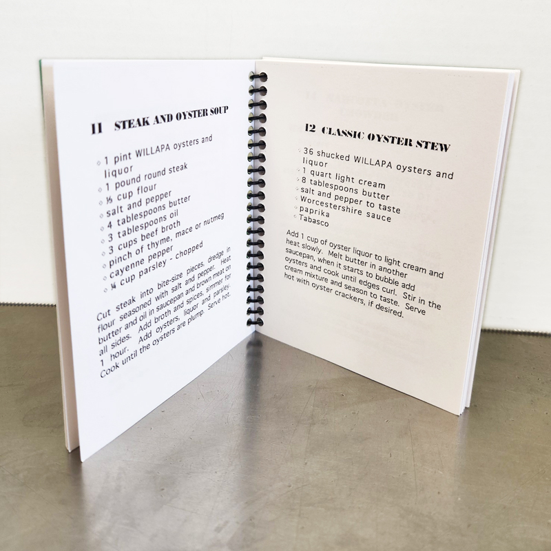 recipe book - open with examples